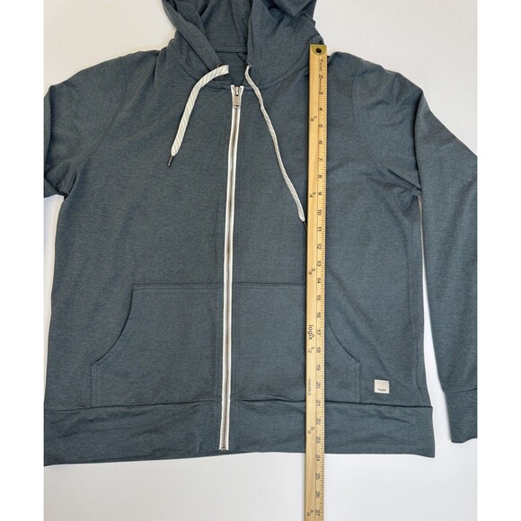 VUORI Halo Essential Womens Hoodie XL Heather Green Full Zip Jacket Athleisure - Picture 5 of 8